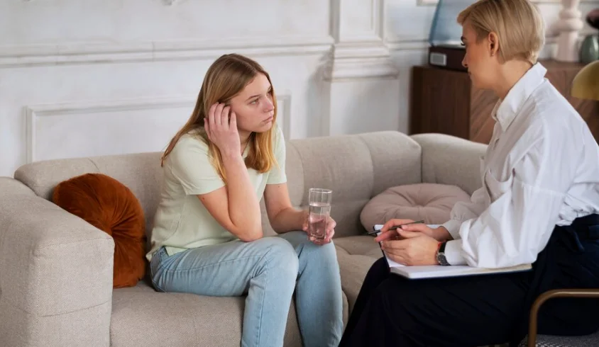 девушка разговаривает с доктором по поводу энкопреза